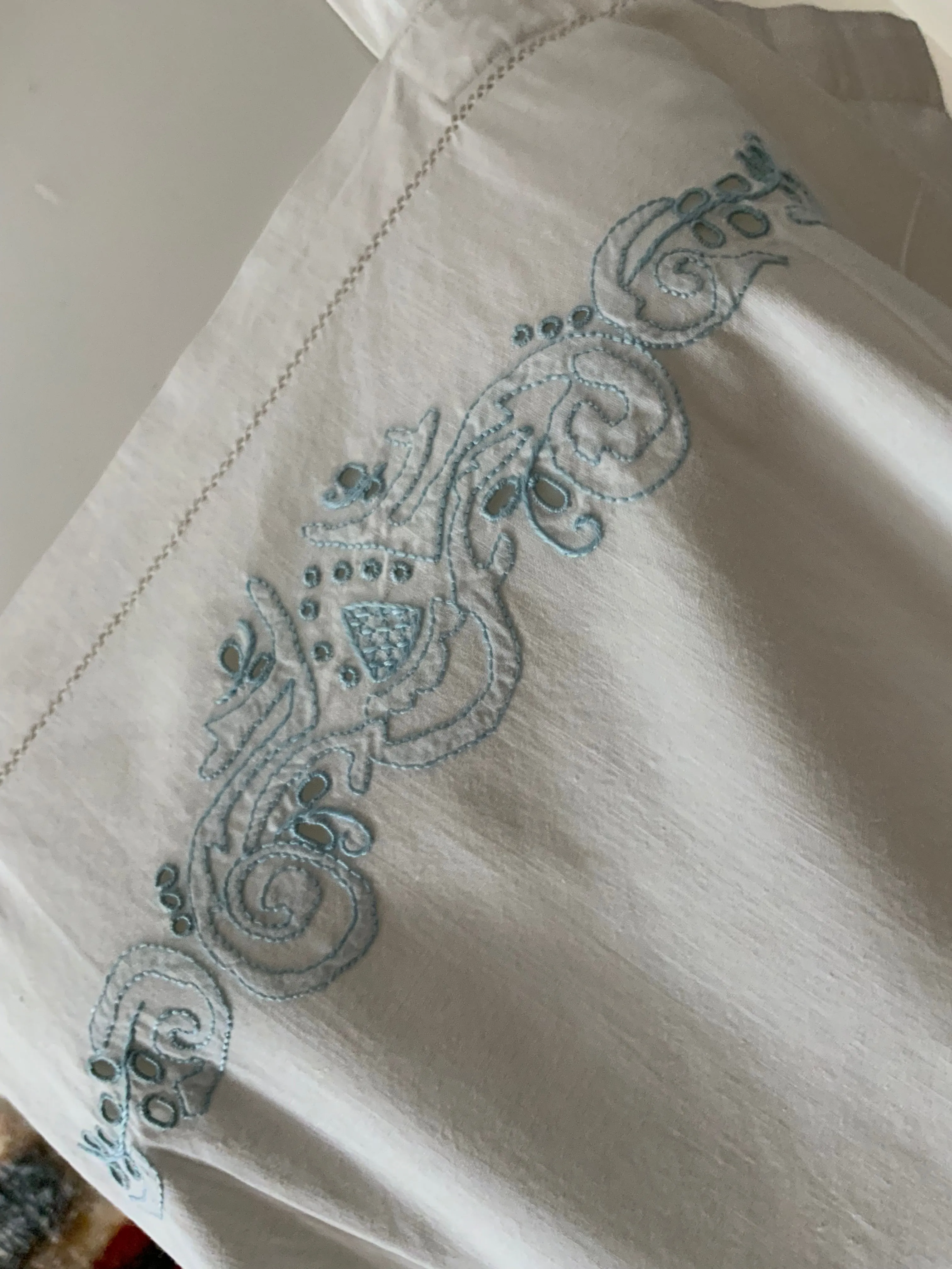 Victorian Cotton Underdress Embroidered- 1800 - XL