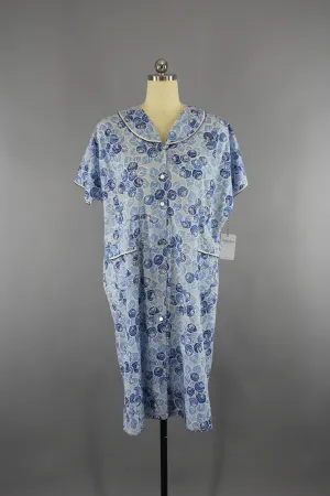 Vintage 1940s - 1950s Day Dress / Art Deco Floral Print