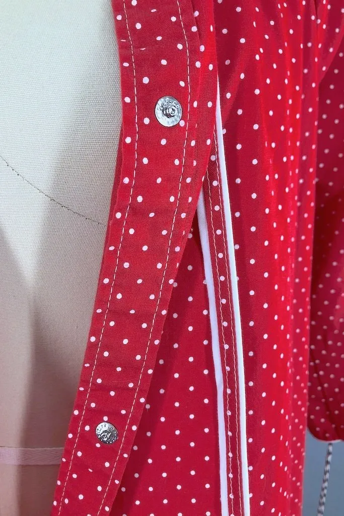 Vintage Red Nautical House Dress