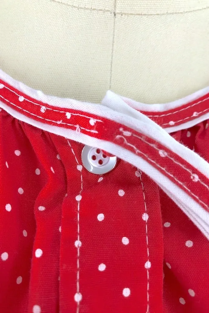Vintage Red Nautical House Dress