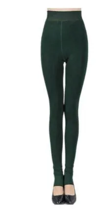 Women Thick Warm High Waist Velvet  Leggings