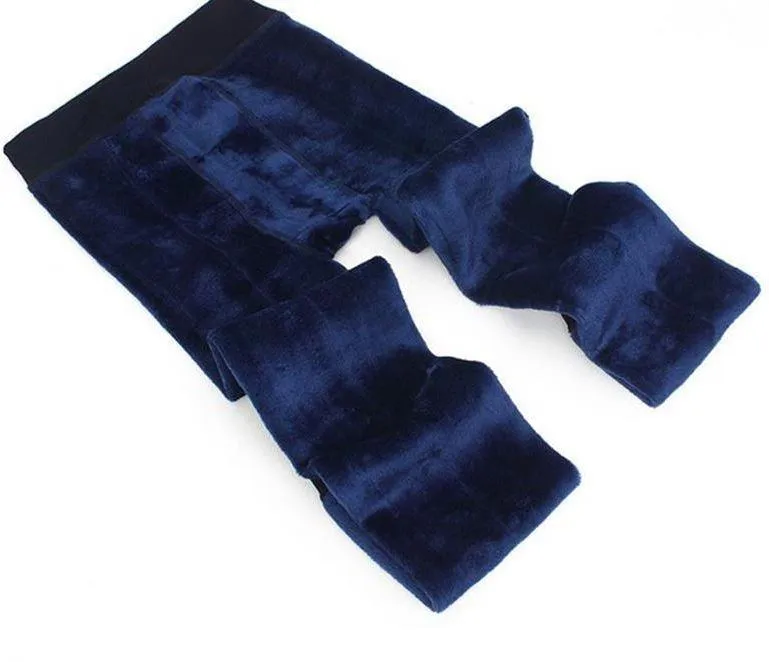 Women Thick Warm High Waist Velvet  Leggings