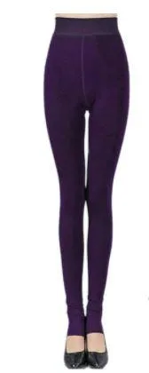 Women Thick Warm High Waist Velvet  Leggings