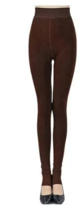 Women Thick Warm High Waist Velvet  Leggings