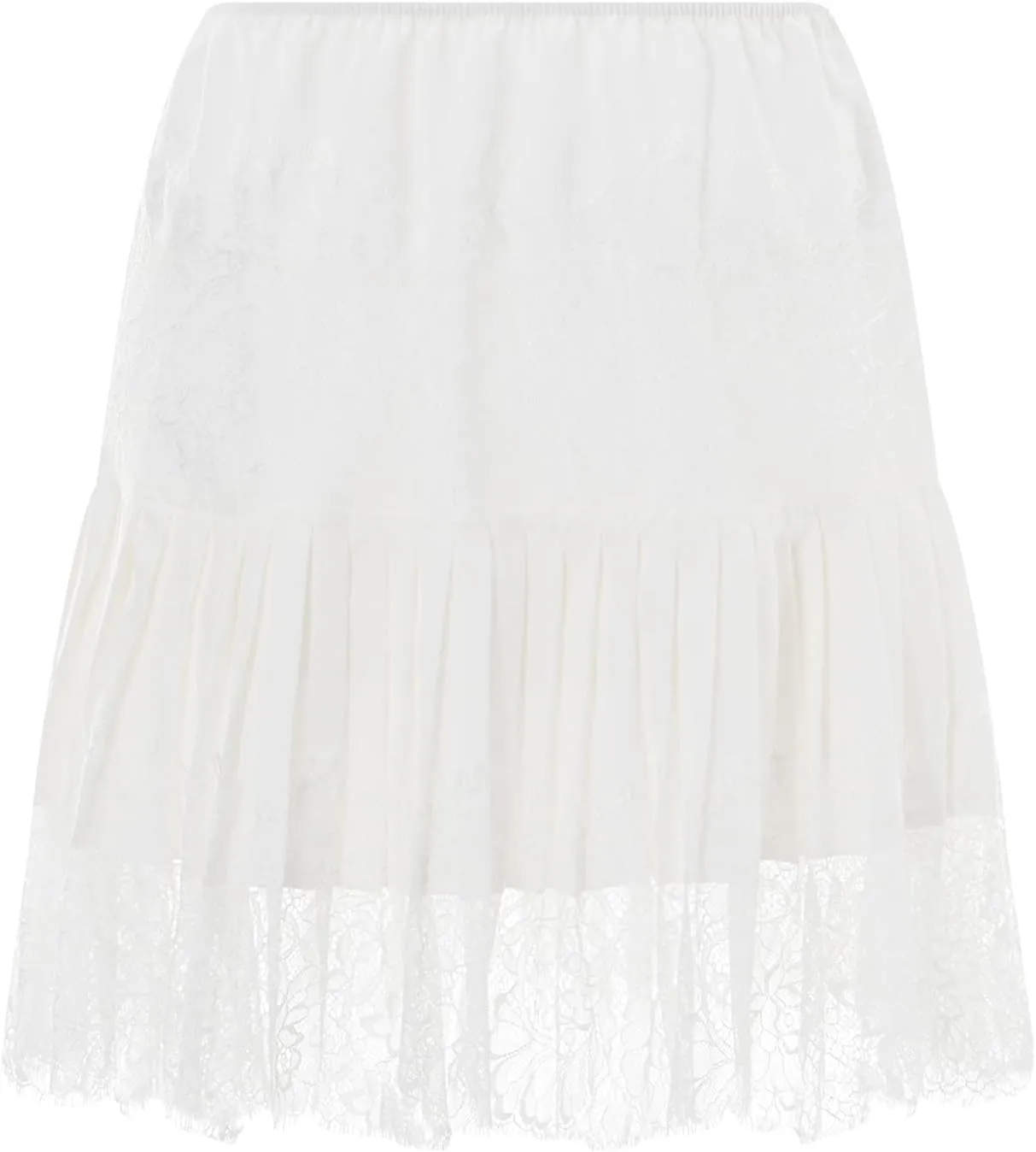 Women Y2k Lace Mini Skirt Low Rise Pleated Ruffle Half Slip Skirt Layered Flowy Short Skirt Streetwear