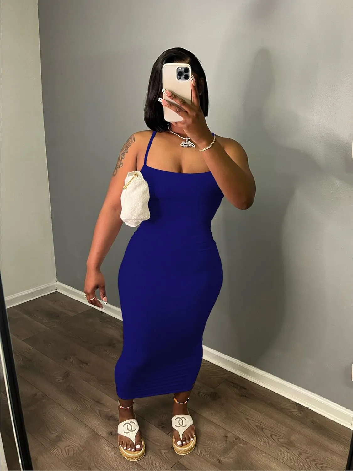 Women's Casual Short Sleeve Dress T Shirt Bodycon Dresses Ribbed V Neck Maxi Sundress Basic Party Club Dress with Pocket