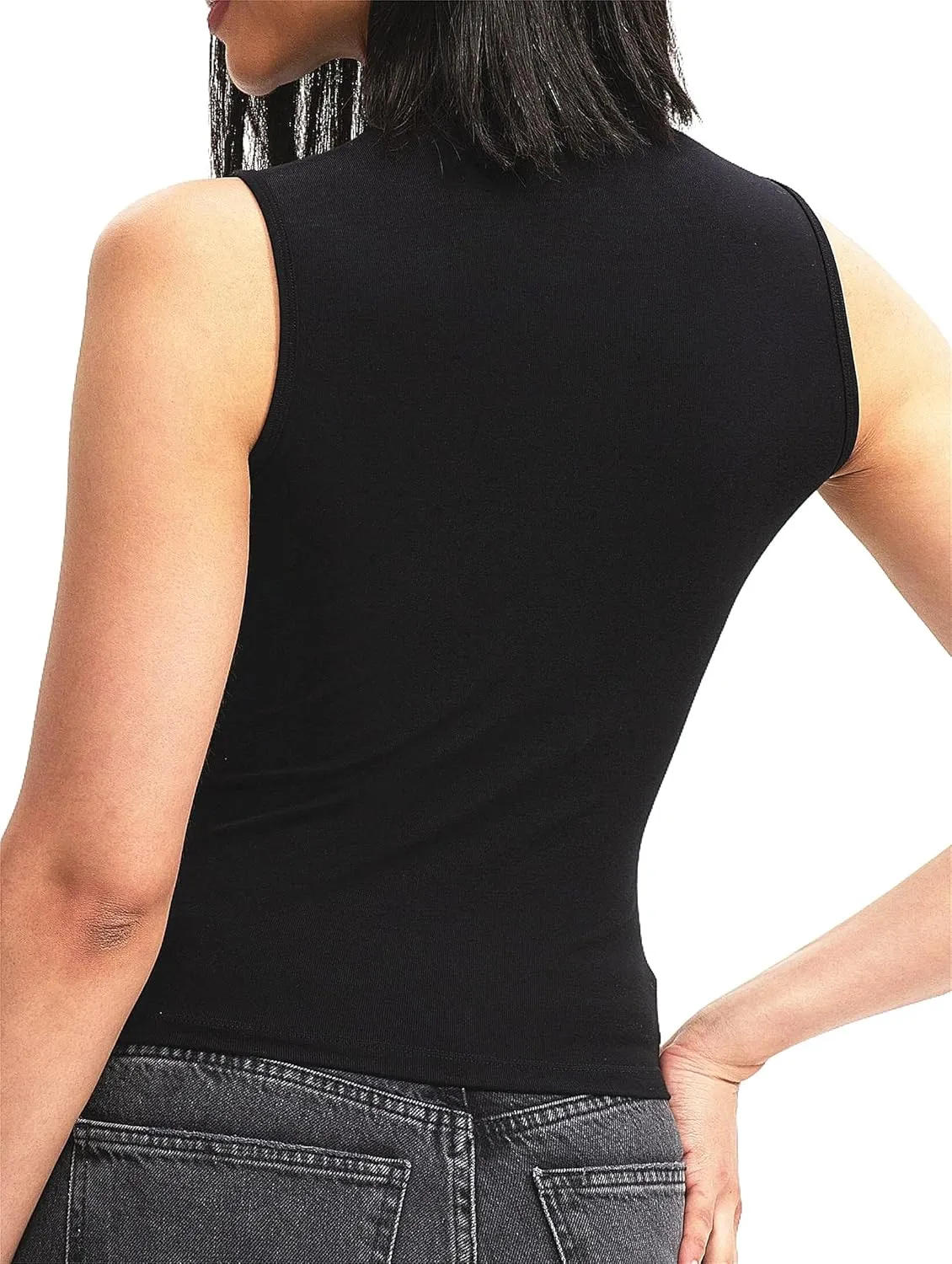 Womens Short Sleeve/Sleeveless Mock Turtleneck Stretch Fitted Underscrubs Layer Tee Tops