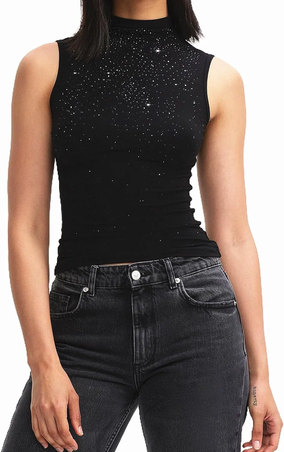 Womens Short Sleeve/Sleeveless Mock Turtleneck Stretch Fitted Underscrubs Layer Tee Tops